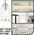1-5/8" (4 Pack) Clear Glass Light Shade with Silver Trim - Fitter Opening - Replacement for Chandeliers, Wall Sconces