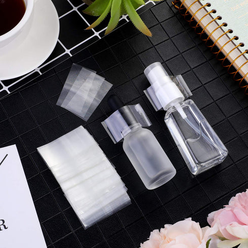 Outus 500 Pcs Clear Shrink Wrap Perforated for Bottles, Heat Shrink Bottle Seals
