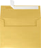 LUXPaper A4 Invitation Envelopes, Peel & Press, 4 1/4" x 6 1/4", Gold Metallic, 80lb. Text, 50 Qty