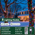 132FT 400 8 Christmas String Lights LED Multicolor Dark Green Wire, Indoor Outdoor Waterproof Fairy Lights with Modes