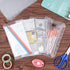 HAUTOCO 15PCS A6 Binder Pockets - 6-Hole Budget Envelopes Planner Inserts for A6 6-Ring Binders, Clear PVC Zipper Pouch