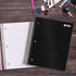 Better Office Products 5 Subject Spiral Notebook, Black Poly Cover, College Rule, 200 Sheet Notebook with 4 Double-Sided Pocket Dividers, 11 x 8.5 inches by Better Office Products