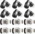 PNEUMATIC Elbow and Straight Combination Push to Connect Fittings, 1/2 Inch Tube OD x 1/4 NPT Thread (Pack of 12)