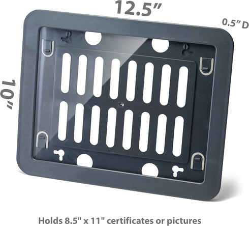Officemate Verticalmate Certificate Holder, Slate Gray (29172)
