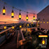 21FT 10 Bulb, Zeiliuled Flame Outdoor String Lights, Patio Lights with Flickering Flame Timer, Waterproof LED Outdoor