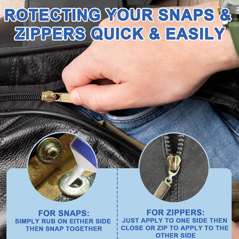2 Oz BTAS Zipper Lubricant for Plastic and Metal, Zipper Ease Lube Silicone Grease for Boat Canvas Cooler Bags Clothes