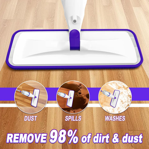 5 Spray Mops for Hardwood Floor Cleaning: EXEGO Wet Mops with Microfiber Refillable Pads for Swiffer Powermop - Floor