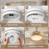 10.63 Inch 24W Dimmable 3CCT 3000K 4200K 6500K Ceiling Fan LED Light Replacement, Ceiling Fan Light Kit with Memory