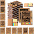 Yeaqee 30 Set Inspirational Gifts, Spiral Notebooks with Sticky Notepads, Motivational Bamboo Ballpoint Pens, Back to