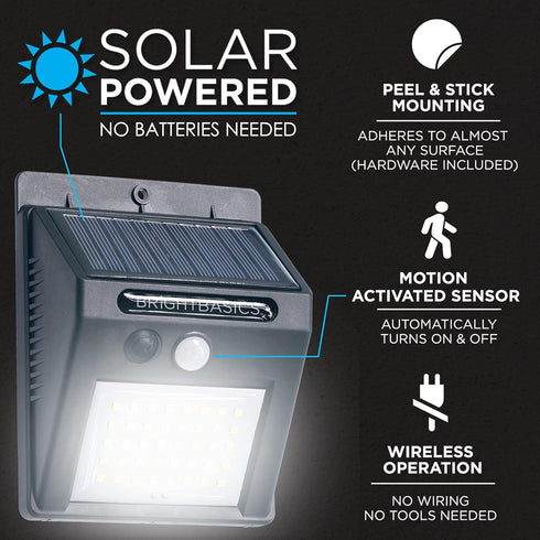 Aduro Sport Bright Basics Motion Sensor Outdoor Light, Wireless LED Solar Outdoor Lights Waterproof Security Light