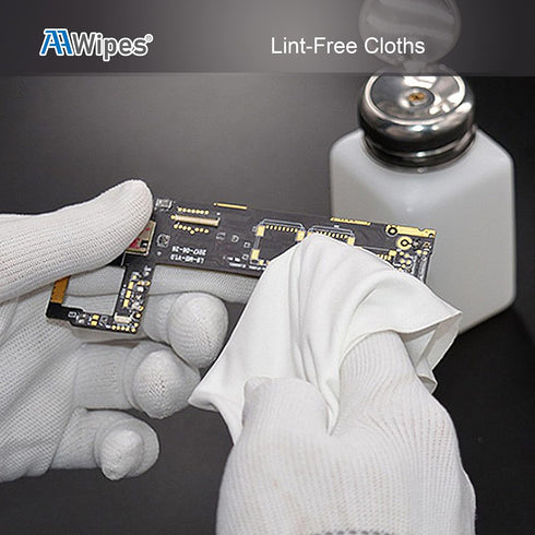 Cleanroom Cloth Wipes, 6"x6", 150 Pcs, Double Knit 100% Polyester Wipers, Lint Free, Ultra-soft, Laser Sealed Edge