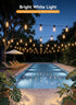 34FT 9 S14 Bulb, 3 Dimmable Minetom Solar String Lights Outdoor Waterproof, LED Shatterproof Patio Lights with Remote