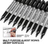INTUNO 120 Count Permanent Markers, Black, Fine tip, Oil-Based Permanent Markers, Waterproof and Fade-Resistant
