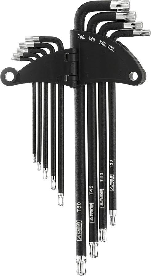 ARES 70257 - Extra Long Ball End Torx L-Key Set - 9-Piece