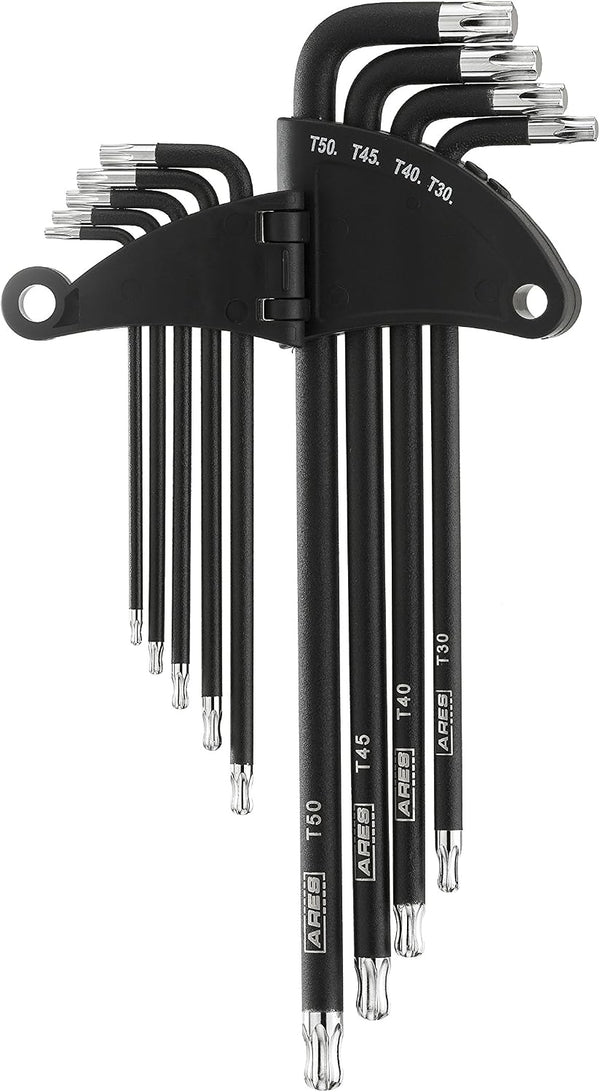 ARES 70257 - Extra Long Ball End Torx L-Key Set - 9-Piece