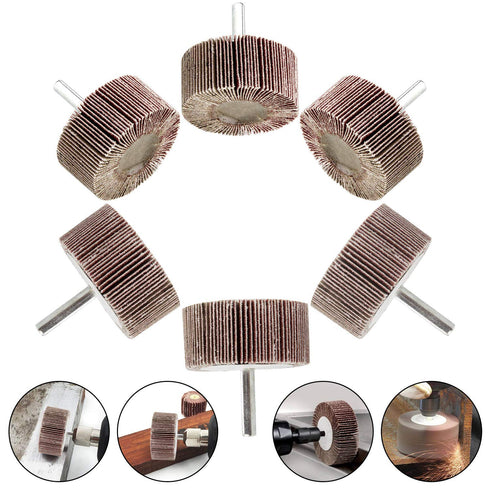 10 Pack Sanding Flap Wheel, 2 x 1 x 1/4 Inch Shank Mounted Flap Wheels 120 Grit Aluminum Oxide Abrasive for Rust