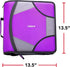 Case it King Size Mighty Zip Tab Binder, 3 Rings, 4" Capacity, 11 X 8.5, Purple