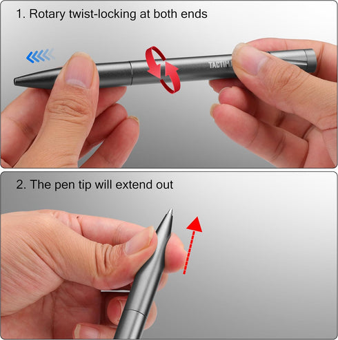 Spinning Ballpoint Pen for Stress Relief, Retractable Aluminum Metal Pen with Spinner, Fun Desk Toy for Work & Office