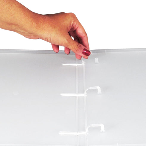 UniKeep 3 Ring View Binder, Fully Enclosed Case in Clear, White, or Black, Various Spine Widths (Pack of 3, 0.5 Inch)
