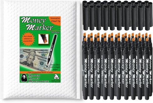 HVM Counterfeit Money Detector Pen (30 Counterfeit Pens) - Money Marker Bill