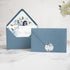 50 PACK 4x6 PONATIA Gold Foil Thank You Cards With Dusty Blue Envelopes, Floral Printing Greeting Cards With Adhesive