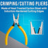 Jonard Tools JIC-891 Connector Crimping Plier with Side Cutter, 5-13/16" Length,Yellow