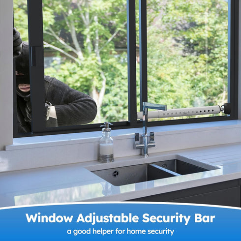 Jammer 11" 18" 1 WooFogShortSecurity Bars for Sliding/Vertical Window, Adjustable Window Bars Security