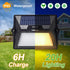 2 Packs 9 intelamp Solar Fence Lights Outdoor, Colors & RGB Color Changing Deck Lights Waterproof, Solar Powered LED