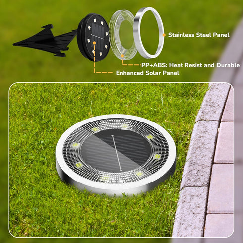 Lights,16 Pack INCX Solar Ground Solar Lights Outdoor Waterproof, Solar Garden Lights Landscape Lighting for Patio