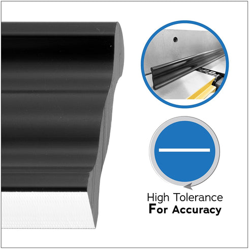 18 Inch Long Anodized Aluminum Straight Edge Bar with .001 Tolerance for Checking Straightness on Metal Surface Tops