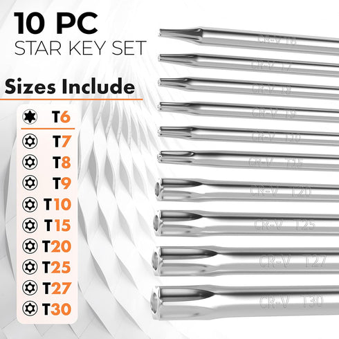 AMERICAN MUTT TOOLS Tamper Proof Torx Set Security Torx Set, Star Tool with Hole in Middle | Tamper Proof Allen Wrench Set, Security Hex Key Set, Folding Torx Key Set, Star Wrench Set, Star Keys by AMERICAN MUTT TOOLS
