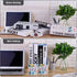 SUIN 4 Pack Foldable Magazine Holder, Seamless Floral Designed File-Boxes Desk File Organizer for Office, Home, School