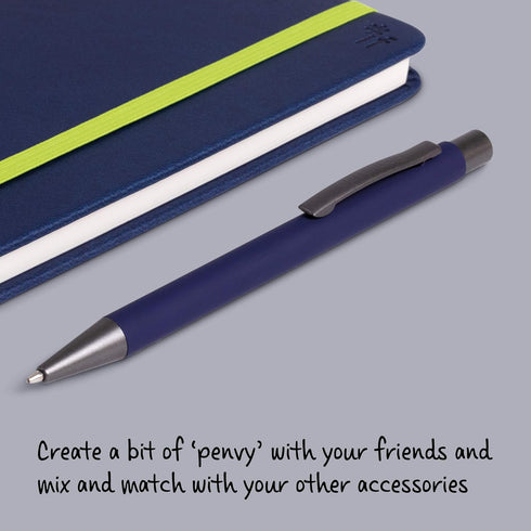 IF Bookaroo Pen, soft touch, colour coated pen with black ink - NAVY by IF