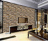 Yancorp 18"x120" Brick Wallpaper Peel and Stick Modern Stone Contact Paper for Kitchen Bedroom Accent Wall Brown Beige