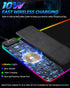 BosoChe 10W, 31.5"x11.8" 9 Wireless Charging RGB Gaming Mouse Pad Large Desk Mat, Light Modes, Non-Slip Rubber Base