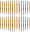 Fumete Wedding Bamboo Retractable Ballpoint Pen, 30 Pieces, Black Ink, Wooden Guest Book Pens for Bridal Shower