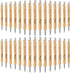 Fumete Wedding Bamboo Retractable Ballpoint Pen, 30 Pieces, Black Ink, Wooden Guest Book Pens for Bridal Shower