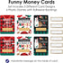 Set 6 Big Dot of Happiness Christmas Pajamas - DIY Assorted Holiday Plaid PJ Party Cash Holder Gift - Funny Money Cards