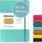 Classic Hardcover Lined Notebook Journal, Work, Home, School, 5.7 x 8 inches, 7mm Wide College Ruled, 160 Pages, Mint