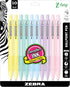 Zebra Pen Z-Grip Pastel Retractable Ballpoint Pen, 10-Pack, Assorted Color Barrel, Medium Point, 1.0mm, Black Ink