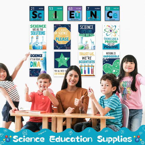 Science Bulletin Board Set, Science Posters Banner, Classroom Decoration for Teachers, Science Lab Cutouts