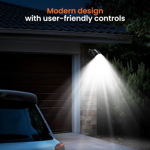 Mecanto 4000mAh 600 Battery Operated Motion Sensor Light Outdoor, Rechargeable Lumen Battery Powered Spotlight Outdoor