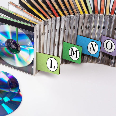 Chivertion 26 26 Albums, Pcs Library Alphabet Book Dividers Wooden Vinyl Record Organizer Separators Alphabetical A-z