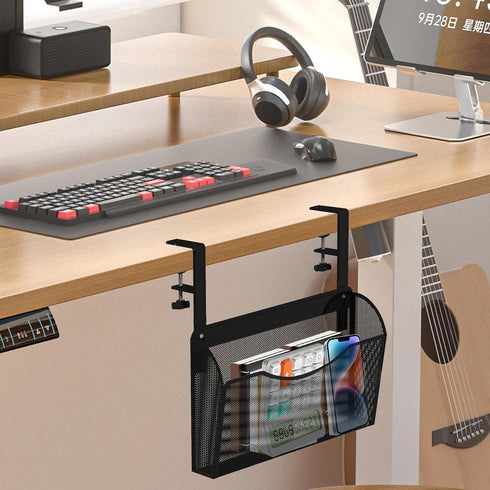 Generic Under Desk Drawer - Desk Side Storage, Hanging Desks Organizer, Clamp on Mesh Metal Desks Organizer | Table
