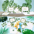 60 Sets Summer Eaasty Hawaiian Thank You Cards Mahalo Cards Watercolor Palm Leaves Hawaiian Note Card with White