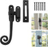 Mystic Colonial Medieval Cast Iron Monkey Tail Window Latch Fastener | Rustic