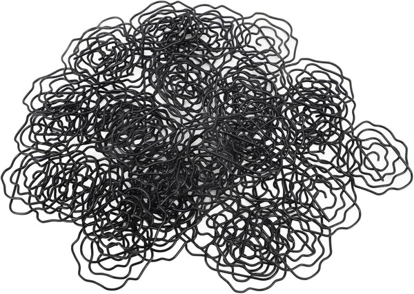 Paperclips Set, 50pcs Metal Decorative Flower Paper Clips, Cute for Office Scrapbooking (Black)