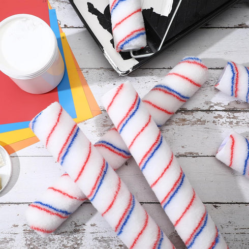 12 18 Inch 1/2'' 18'' Leumoi Pcs Nap Paint Roller Covers Refill Microfiber Roller Covers Without End Cap Large Sleeves