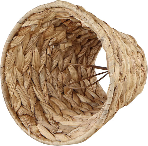 Aspen Creative 51004 3" 6" 4-3/4" Empire Clip On Chandelier Water Hyacinth Lamp Shade, Top x Bottom x Slant Height