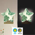 Burbuja 0.2W Monstera Leaves LED Night Light Plug into Wall Star-Shaped Nightlight Dusk to Dawn Auto Sensor for Bedroom